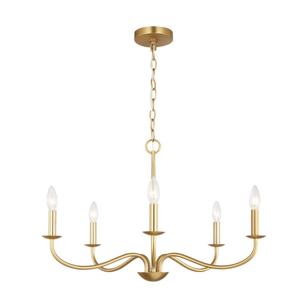Generation Lighting Canada - GLC1205SB - Five Light Chandelier - Abells - Satin Brass