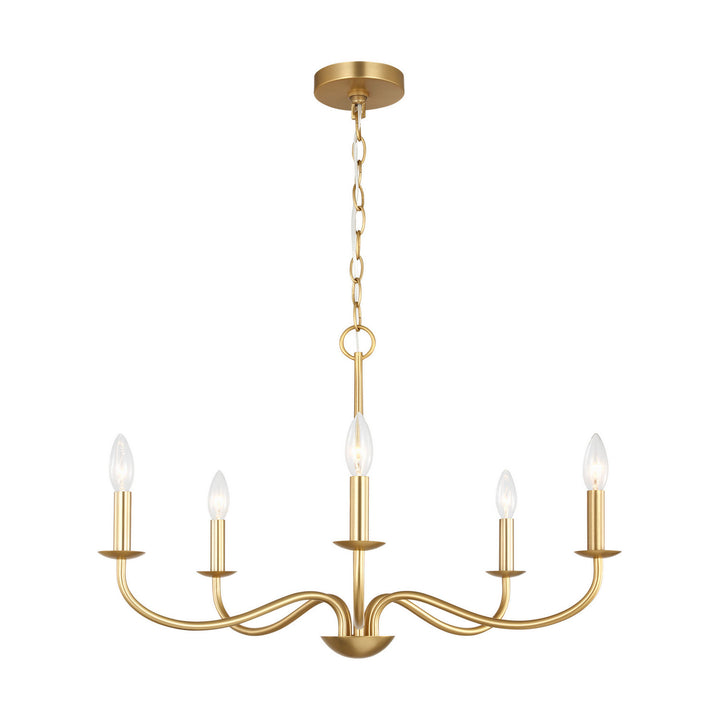 Generation Lighting Canada - GLC1205SB - Five Light Chandelier - Abells - Satin Brass