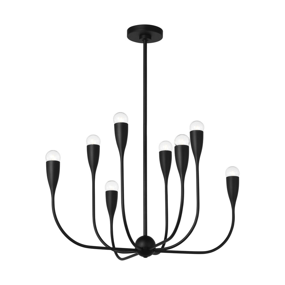 Generation Lighting Canada - GLC1218MBK - Eight Light Chandelier - Maya - Midnight Black