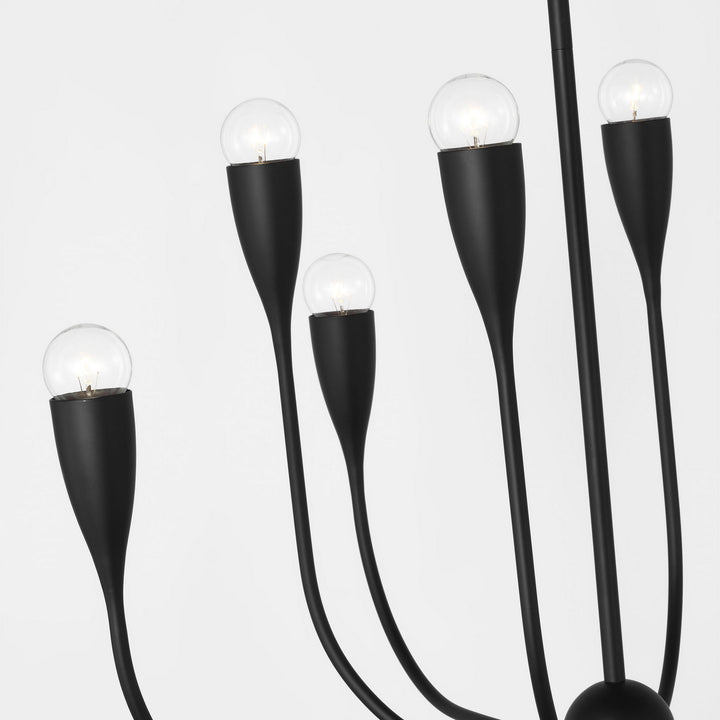 Generation Lighting Canada - GLC1218MBK - Eight Light Chandelier - Maya - Midnight Black