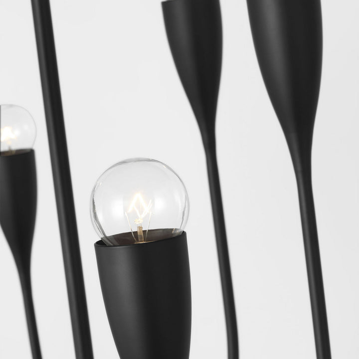 Generation Lighting Canada - GLC1218MBK - Eight Light Chandelier - Maya - Midnight Black