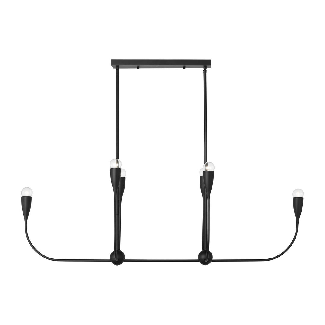 Generation Lighting Canada - GLC1226MBK - Six Light Linear Chandelier - Maya - Midnight Black