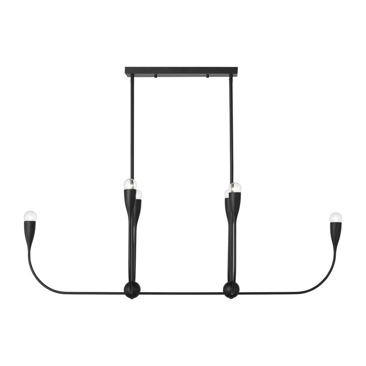 Generation Lighting Canada - GLC1226MBK - Six Light Linear Chandelier - Maya - Midnight Black