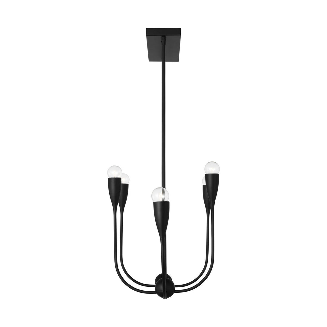 Generation Lighting Canada - GLC1226MBK - Six Light Linear Chandelier - Maya - Midnight Black