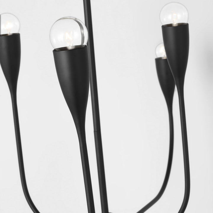 Generation Lighting Canada - GLC1226MBK - Six Light Linear Chandelier - Maya - Midnight Black