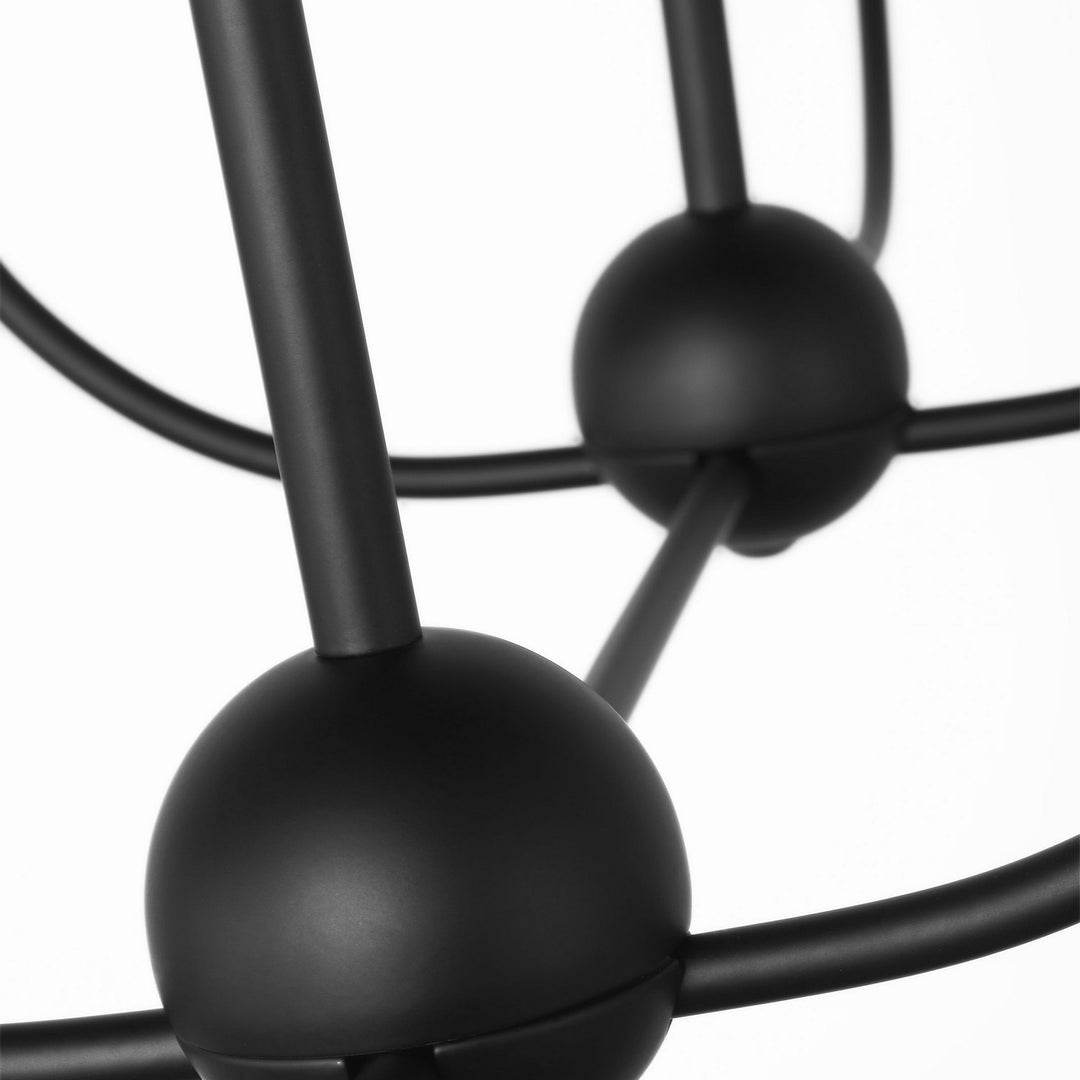 Generation Lighting Canada - GLC1226MBK - Six Light Linear Chandelier - Maya - Midnight Black