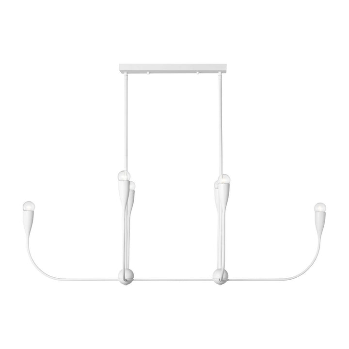 Generation Lighting Canada - GLC1226MWT - Six Light Linear Chandelier - Maya - Matte White
