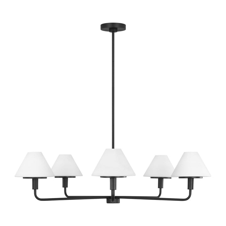 Generation Lighting Canada - GLC1235MBK - Five Light Chandelier - Mendota - Midnight Black