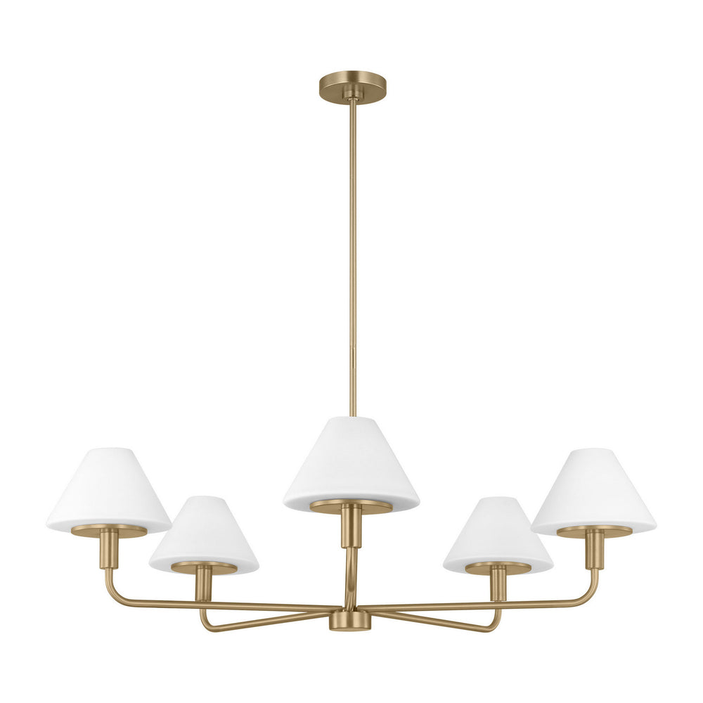 Generation Lighting Canada - GLC1235SB - Five Light Chandelier - Mendota - Satin Brass