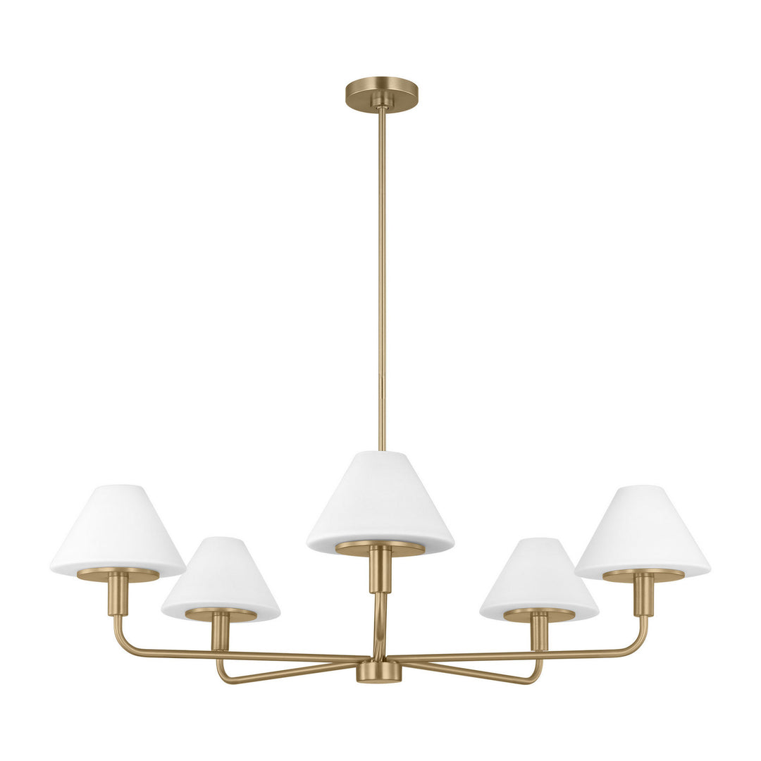 Generation Lighting Canada - GLC1235SB - Five Light Chandelier - Mendota - Satin Brass