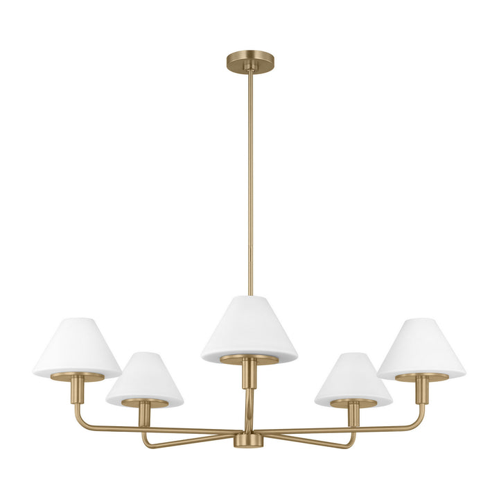 Generation Lighting Canada - GLC1235SB - Five Light Chandelier - Mendota - Satin Brass