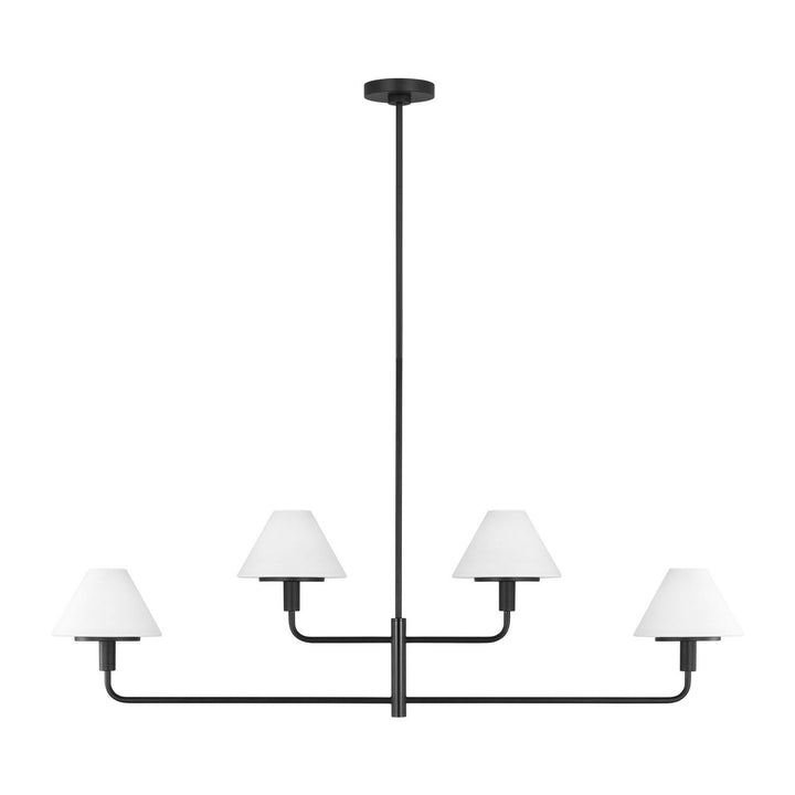 Generation Lighting Canada - GLC1244MBK - Four Light Chandelier - Mendota - Midnight Black