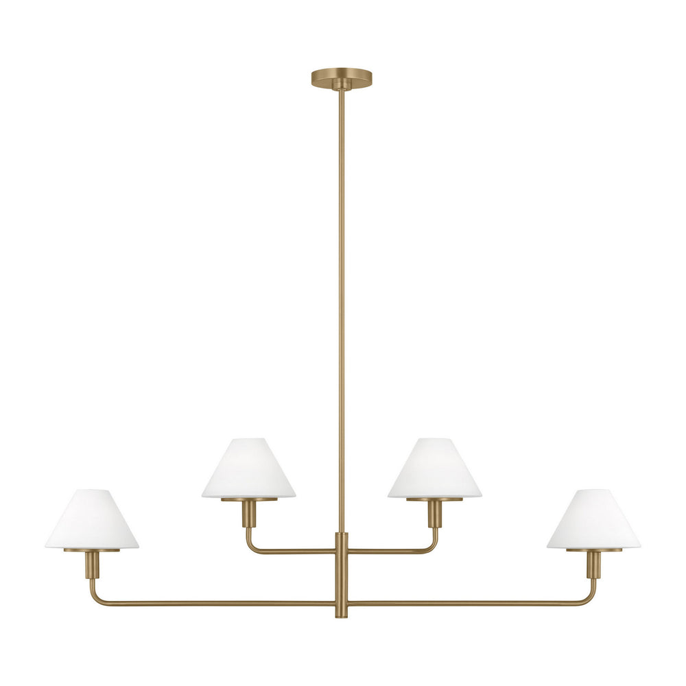 Generation Lighting Canada - GLC1244SB - Four Light Chandelier - Mendota - Satin Brass