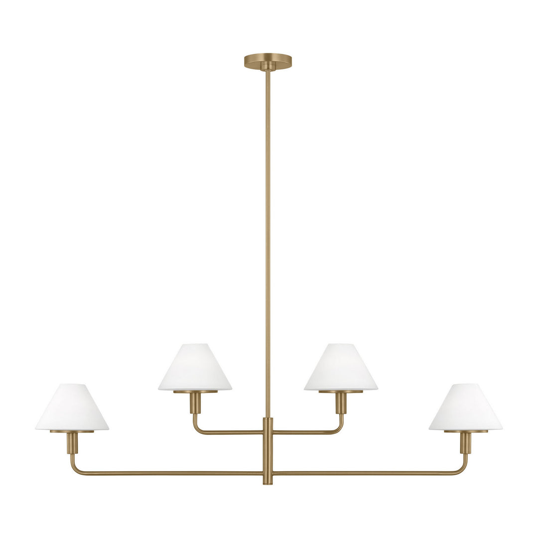 Generation Lighting Canada - GLC1244SB - Four Light Chandelier - Mendota - Satin Brass
