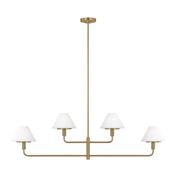 Generation Lighting Canada - GLC1244SB - Four Light Chandelier - Mendota - Satin Brass