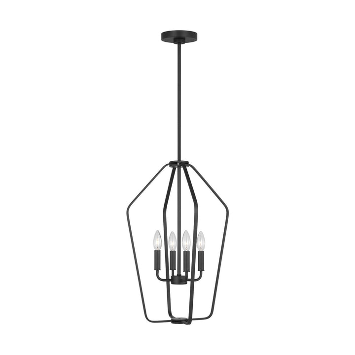 Generation Lighting Canada - GLC1264MBK - Four Light Chandelier - Kennan - Midnight Black