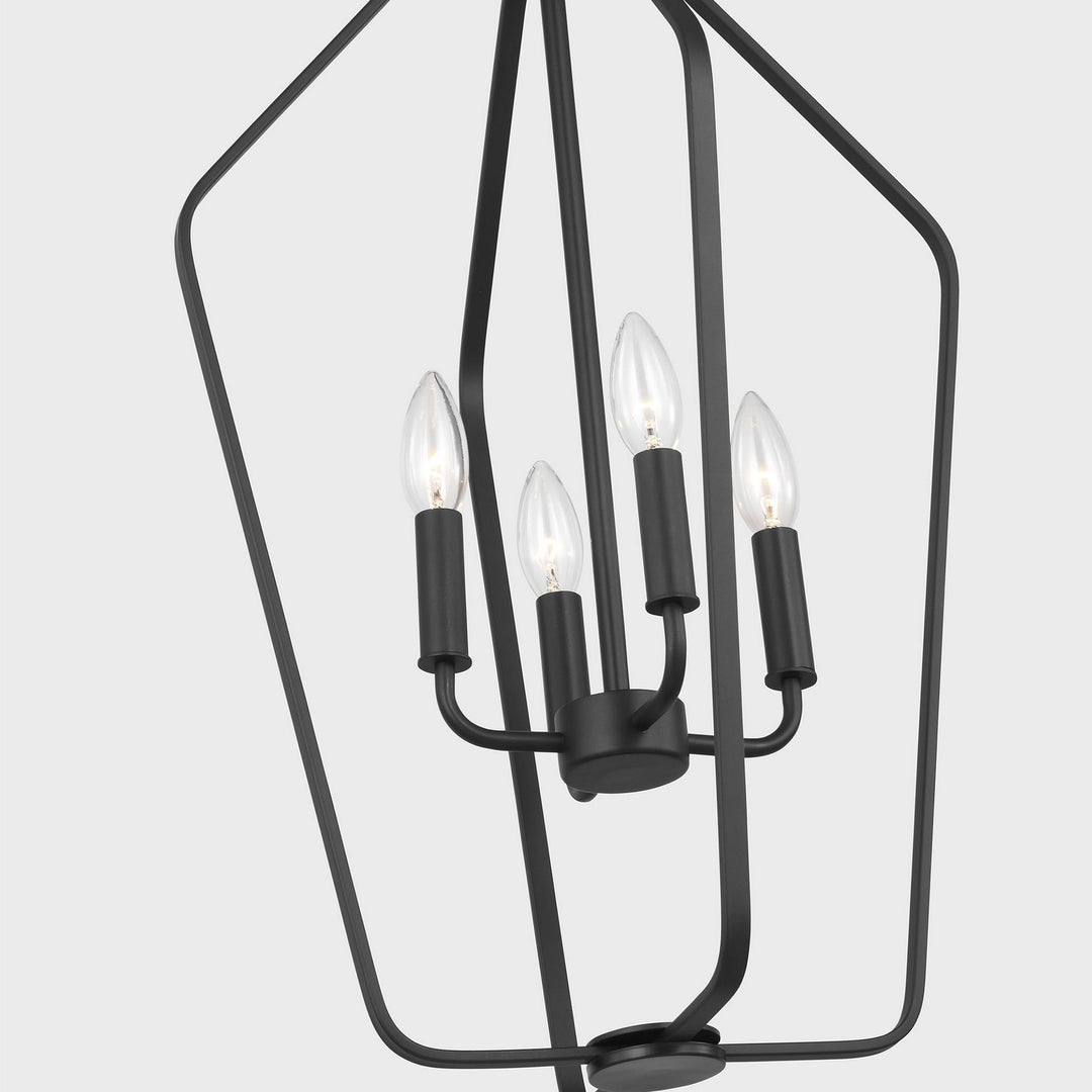 Generation Lighting Canada - GLC1264MBK - Four Light Chandelier - Kennan - Midnight Black