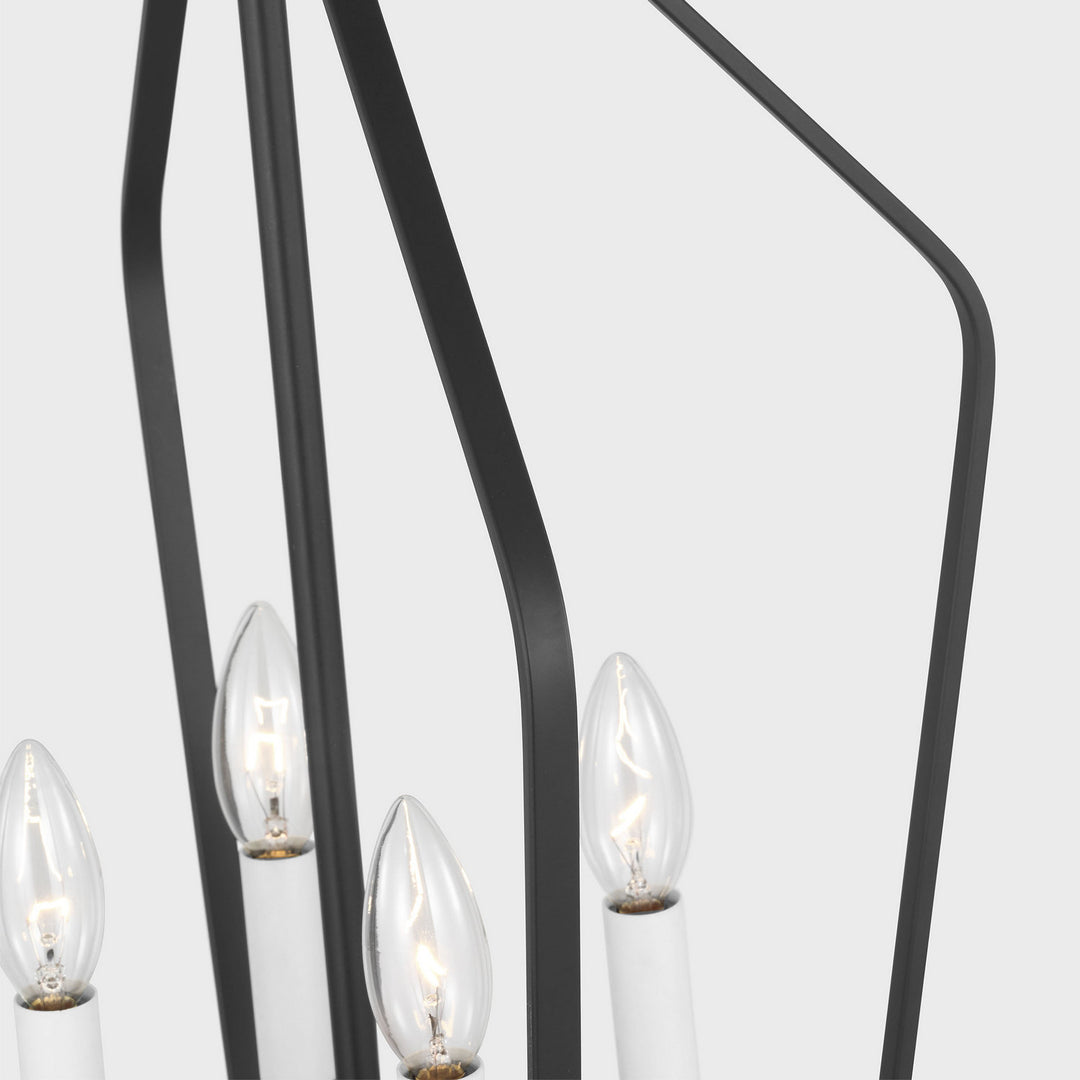 Generation Lighting Canada - GLC1264MBK - Four Light Chandelier - Kennan - Midnight Black