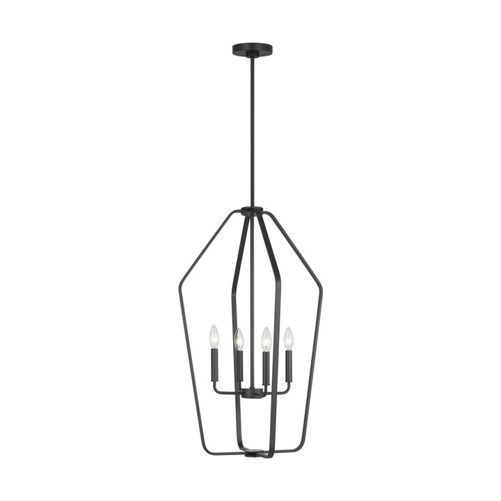 Generation Lighting Canada - GLC1274MBK - Four Light Chandelier - Kennan - Midnight Black