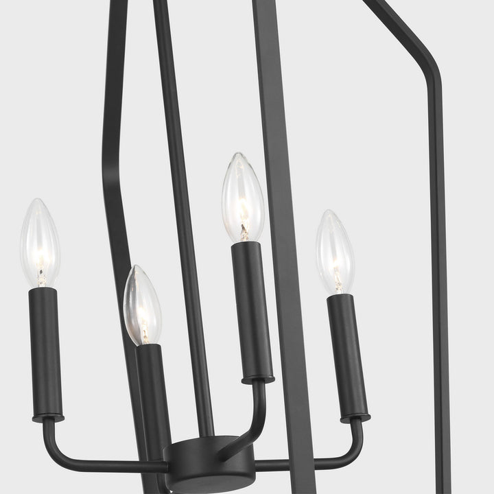Generation Lighting Canada - GLC1274MBK - Four Light Chandelier - Kennan - Midnight Black