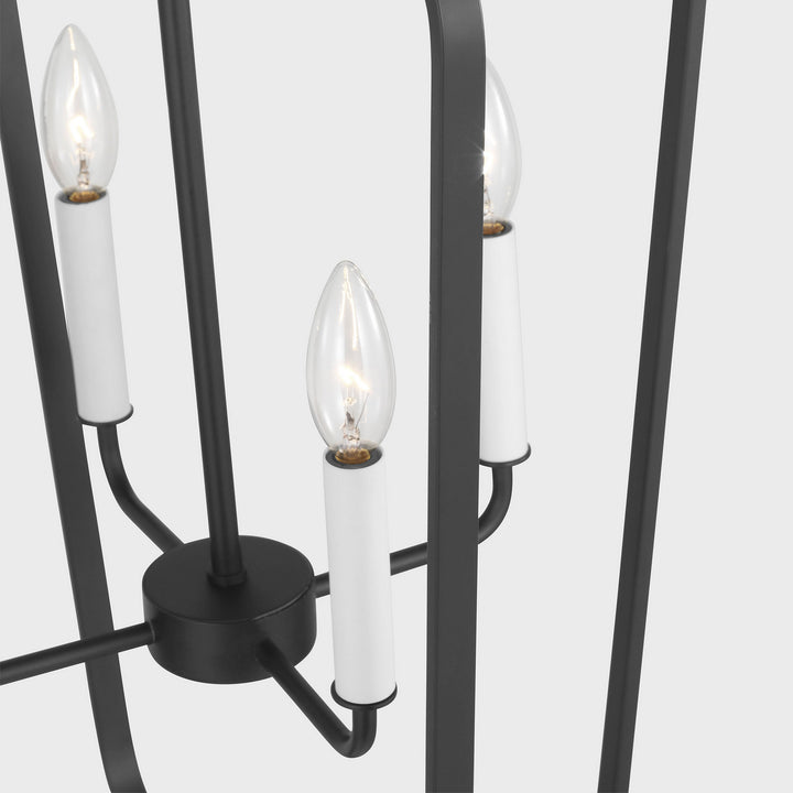 Generation Lighting Canada - GLC1274MBK - Four Light Chandelier - Kennan - Midnight Black