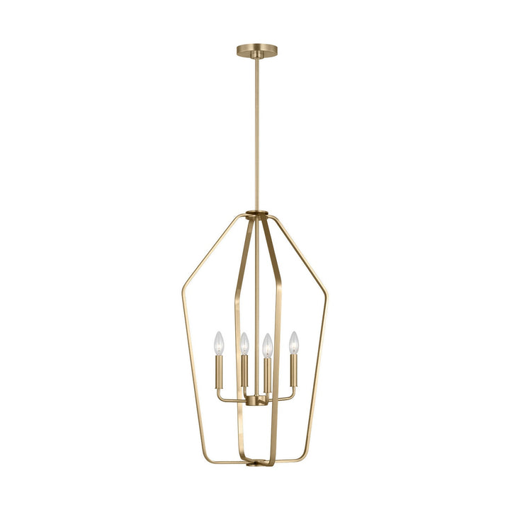 Generation Lighting Canada - GLC1274SB - Four Light Chandelier - Kennan - Satin Brass