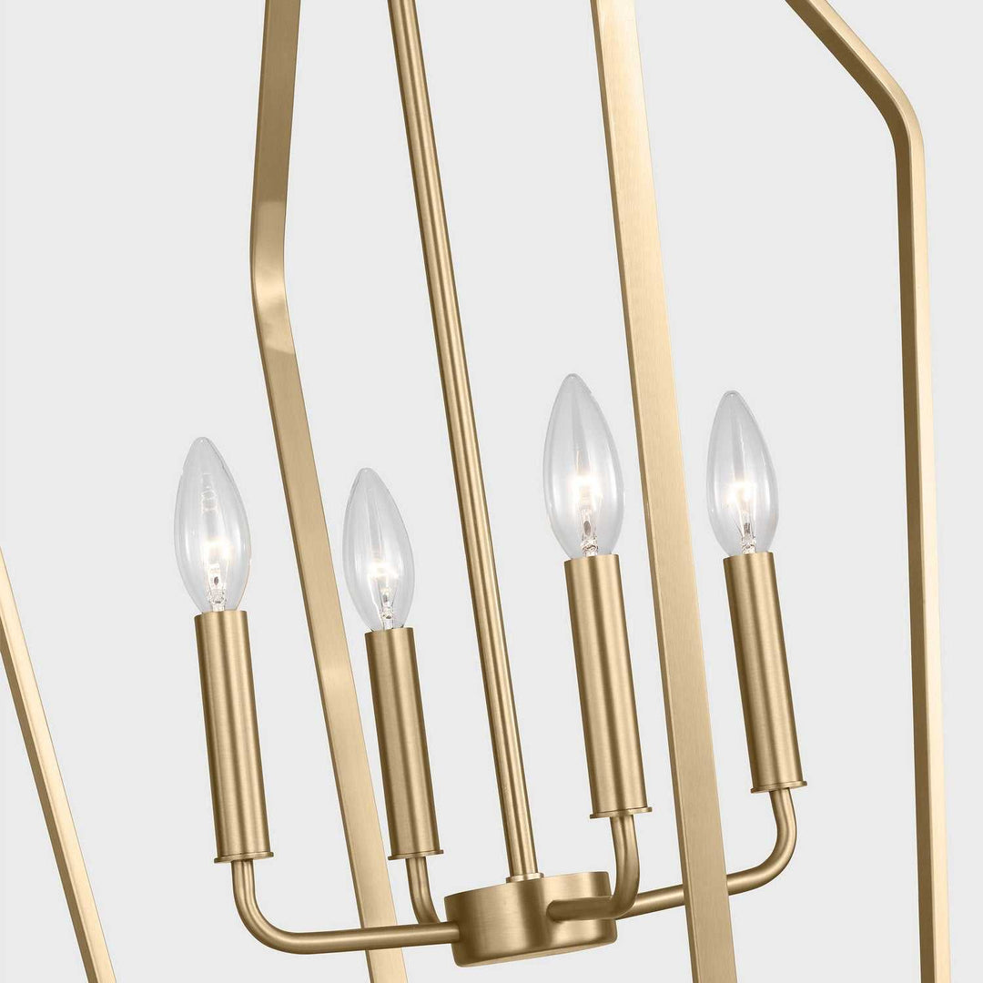 Generation Lighting Canada - GLC1274SB - Four Light Chandelier - Kennan - Satin Brass