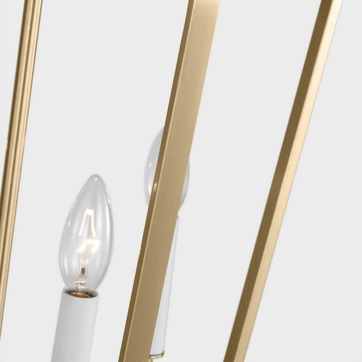 Generation Lighting Canada - GLC1274SB - Four Light Chandelier - Kennan - Satin Brass