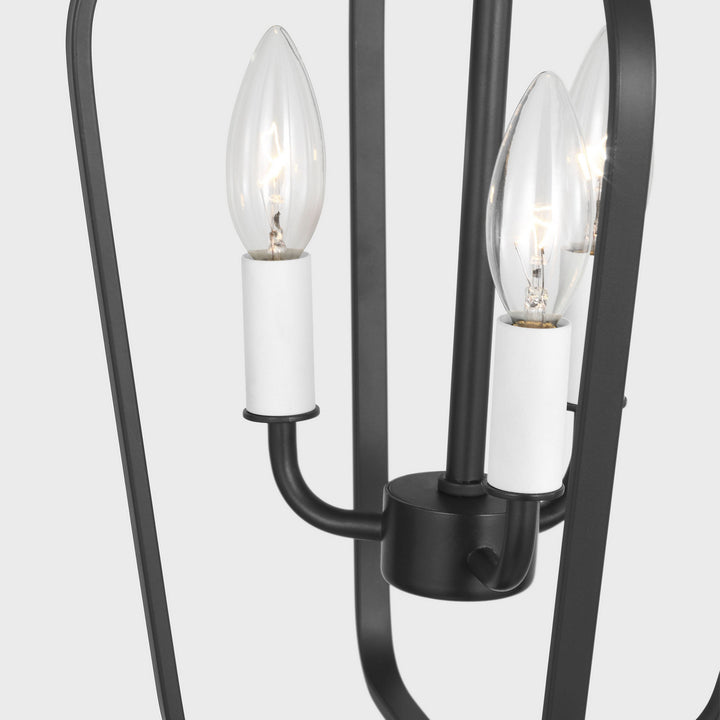 Generation Lighting Canada - GLC1283MBK - Three Light Chandelier - Kennan - Midnight Black