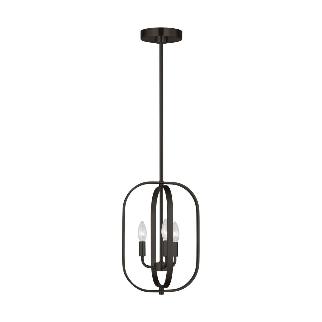 Generation Lighting Canada - GLC1293MBK - Three Light Chandelier - Loretto - Midnight Black