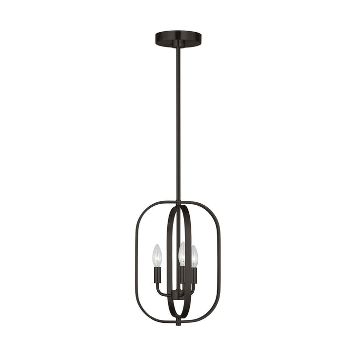Generation Lighting Canada - GLC1293MBK - Three Light Chandelier - Loretto - Midnight Black