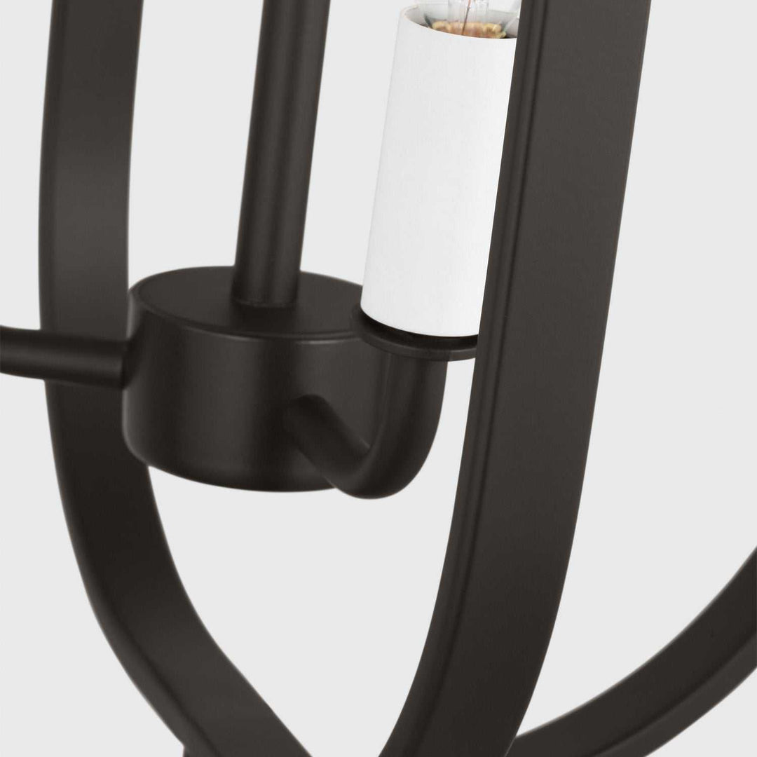 Generation Lighting Canada - GLC1293MBK - Three Light Chandelier - Loretto - Midnight Black