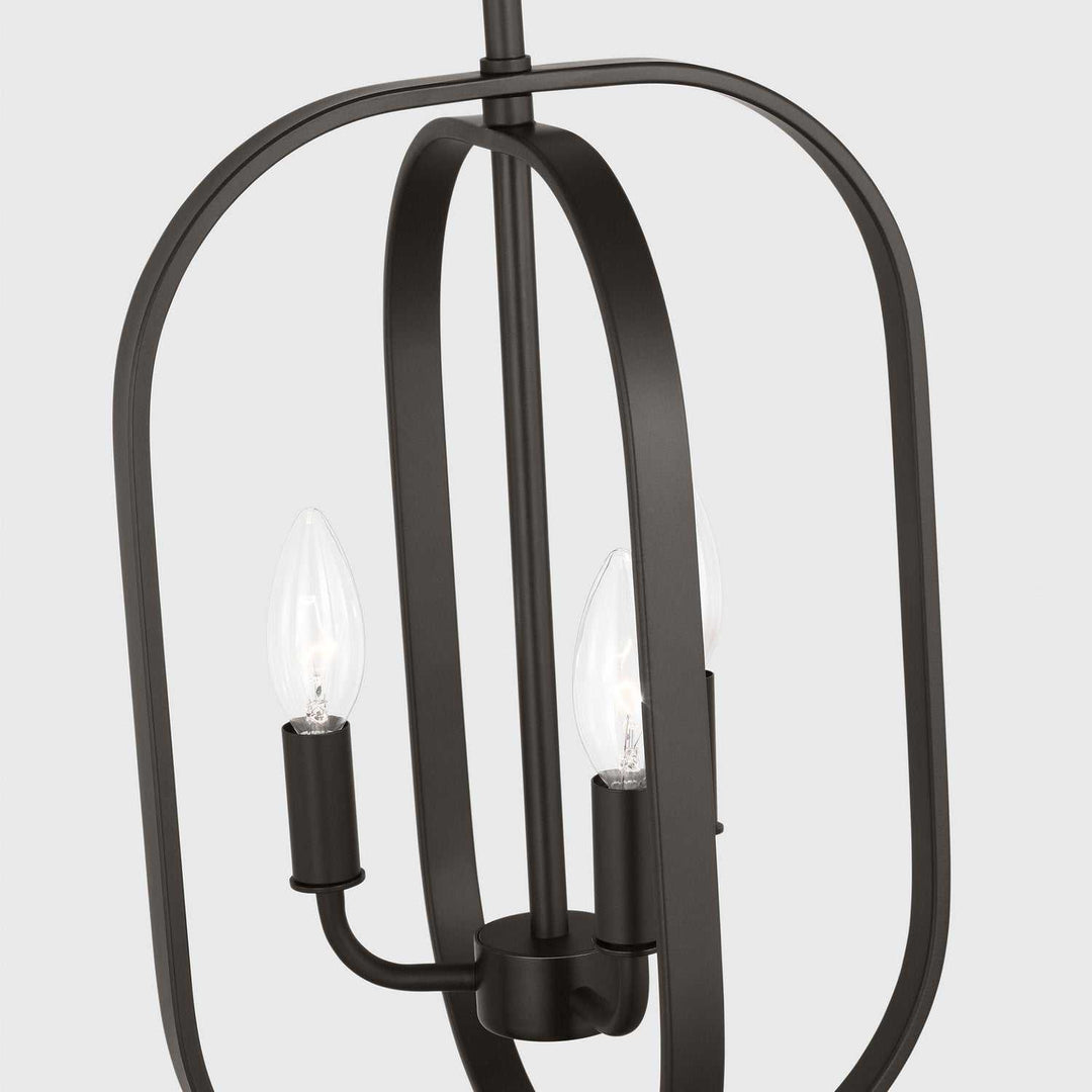 Generation Lighting Canada - GLC1293MBK - Three Light Chandelier - Loretto - Midnight Black