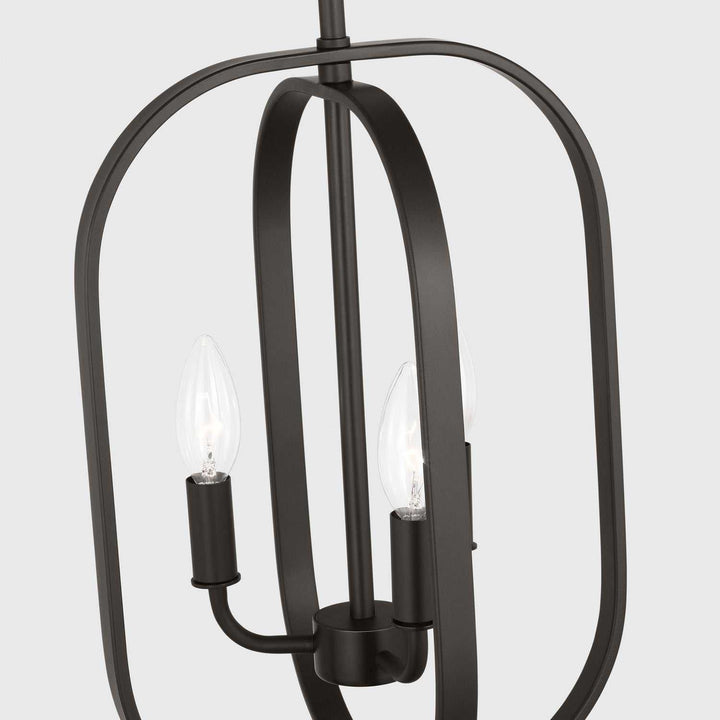 Generation Lighting Canada - GLC1293MBK - Three Light Chandelier - Loretto - Midnight Black