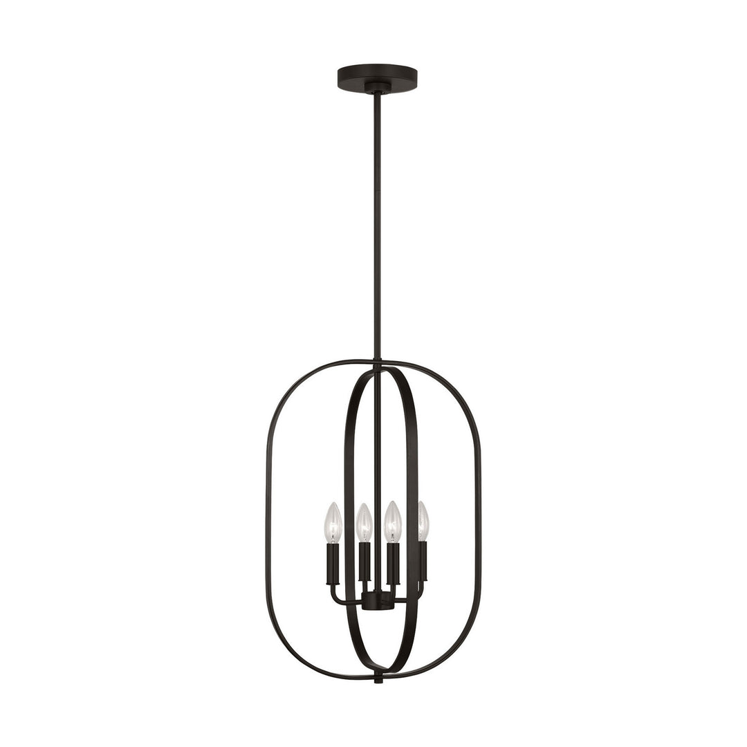 Generation Lighting Canada - GLC1304MBK - Four Light Chandelier - Loretto - Midnight Black