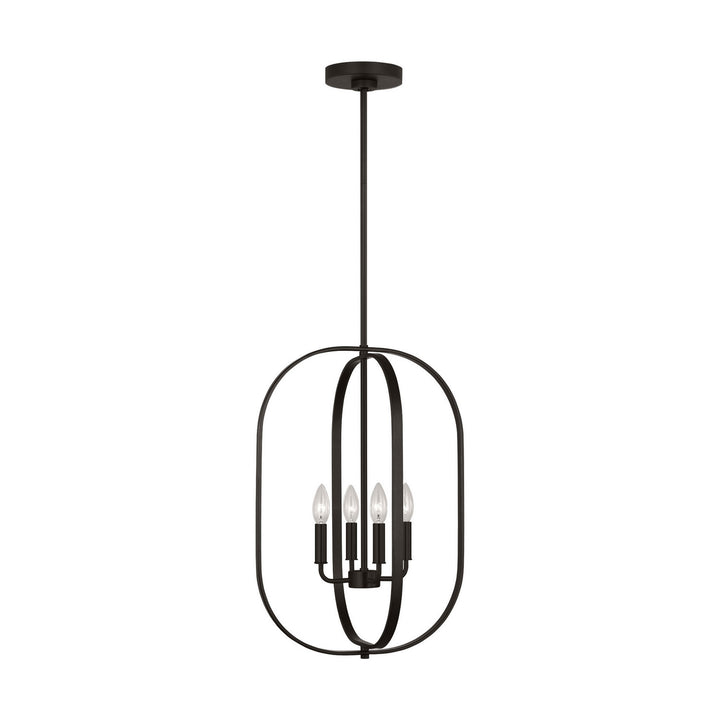 Generation Lighting Canada - GLC1304MBK - Four Light Chandelier - Loretto - Midnight Black