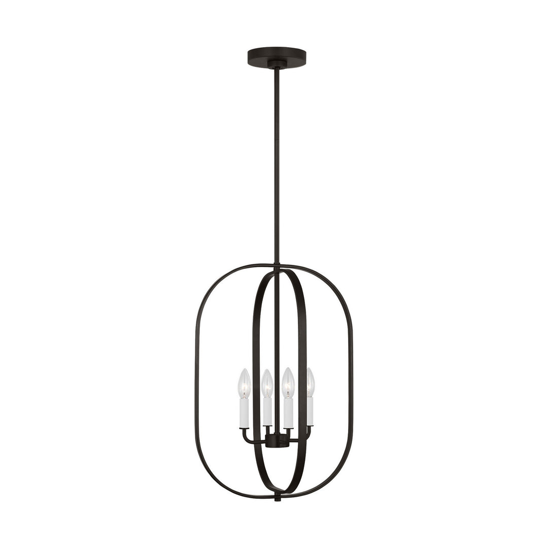 Generation Lighting Canada - GLC1304MBK - Four Light Chandelier - Loretto - Midnight Black