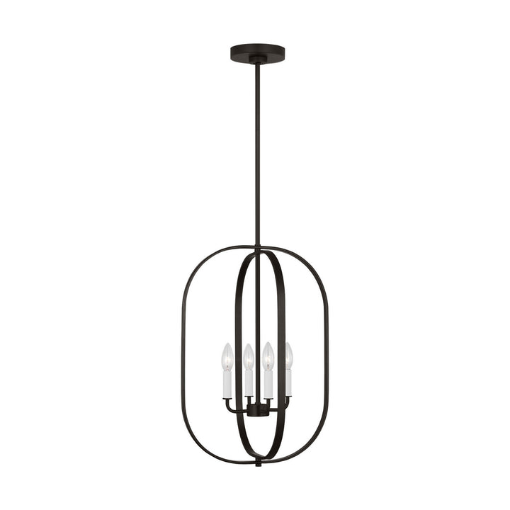 Generation Lighting Canada - GLC1304MBK - Four Light Chandelier - Loretto - Midnight Black