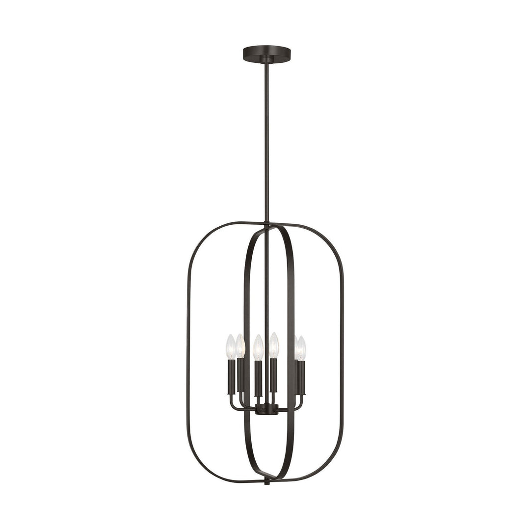 Generation Lighting Canada - GLC1316MBK - Six Light Chandelier - Loretto - Midnight Black