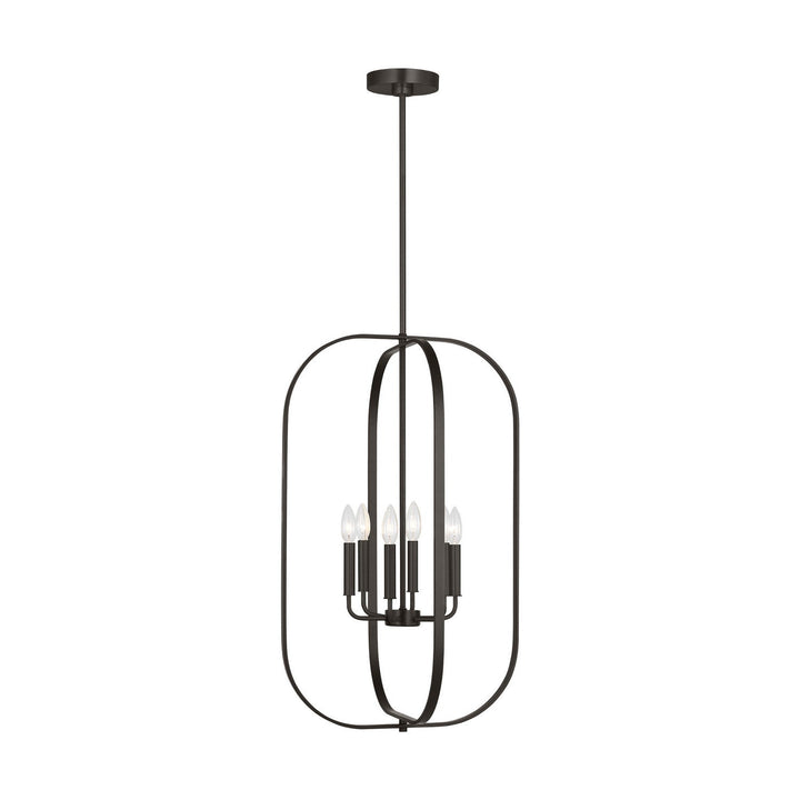 Generation Lighting Canada - GLC1316MBK - Six Light Chandelier - Loretto - Midnight Black