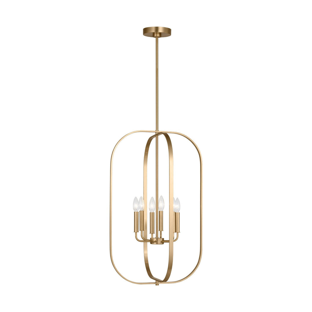 Generation Lighting Canada - GLC1316SB - Six Light Chandelier - Loretto - Satin Brass
