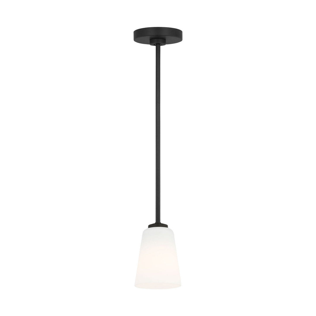 Generation Lighting Canada - GLP1031MBK - One Light Mini-Pendant - Miles - Midnight Black