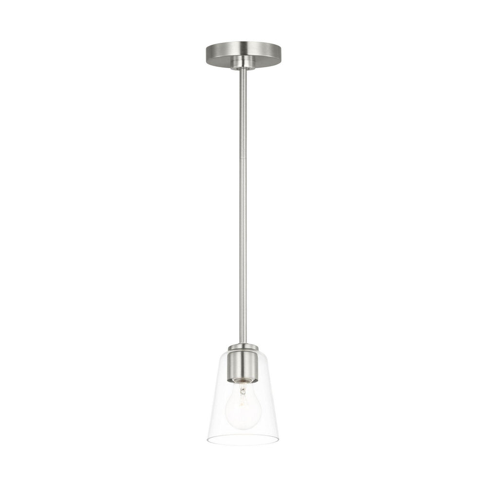 Generation Lighting Canada - GLP1041BS - One Light Mini-Pendant - Miles - Brushed Nickel