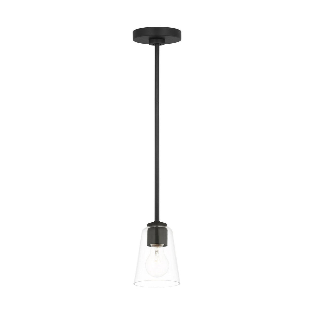 Generation Lighting Canada - GLP1041MBK - One Light Mini-Pendant - Miles - Midnight Black