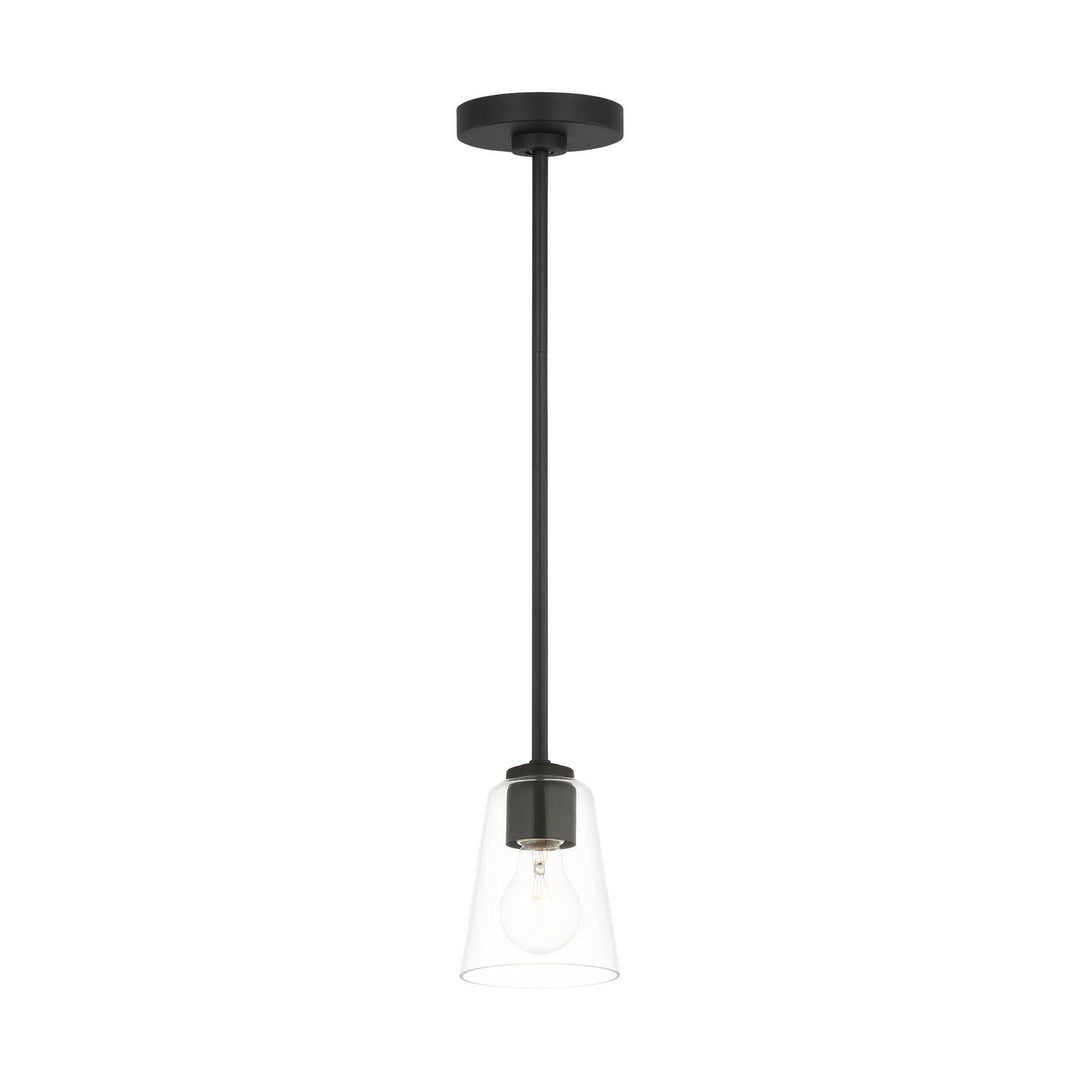 Generation Lighting Canada - GLP1041MBK - One Light Mini-Pendant - Miles - Midnight Black
