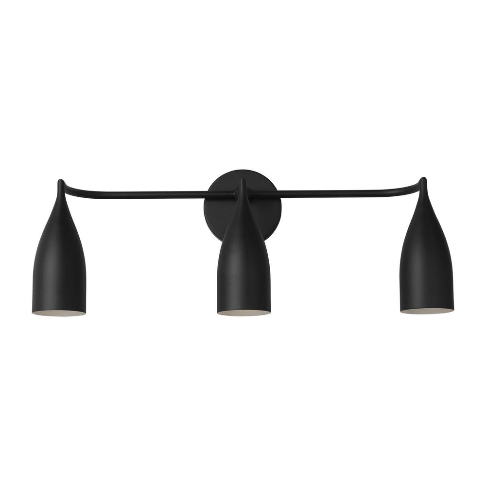 Generation Lighting Canada - GLV1083MBK - Three Light Vanity - Maya - Midnight Black