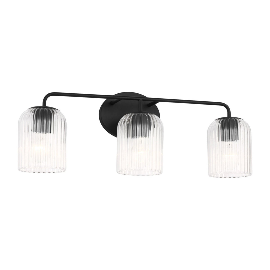 Generation Lighting Canada - GLV1133MBK - Three Light Vanity - Eisele - Midnight Black