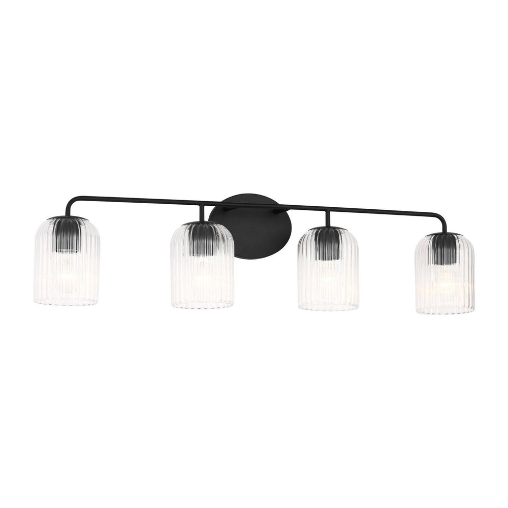 Generation Lighting Canada - GLV1134MBK - Four Light Vanity - Eisele - Midnight Black