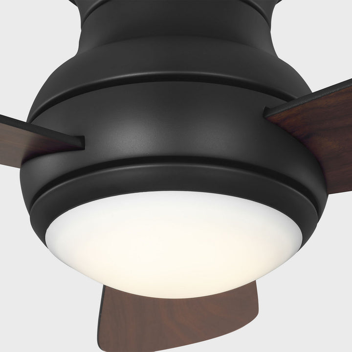 Generation Lighting Canada - 3OBSHR32MBKD - 32"Ceiling Fan - Orbis 32 Hugger LED - Midnight Black