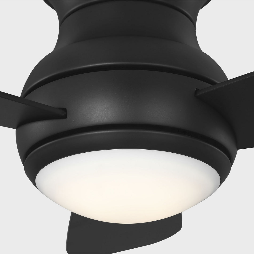 Generation Lighting Canada - 3OBSHR32MBKD - 32"Ceiling Fan - Orbis 32 Hugger LED - Midnight Black